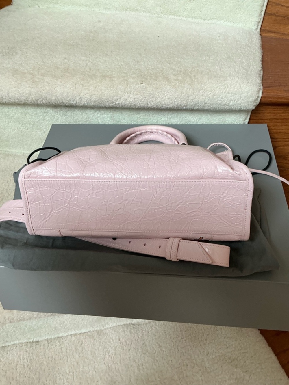 GORGEOUS BALENCIAGA LE CITY SMALL PINK STICKERS SATCHEL CROSSBODY BAG - Picture 16 of 16